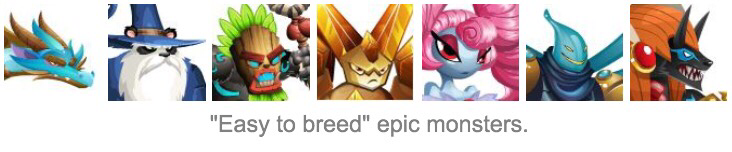easiest epic to breed in monster legends